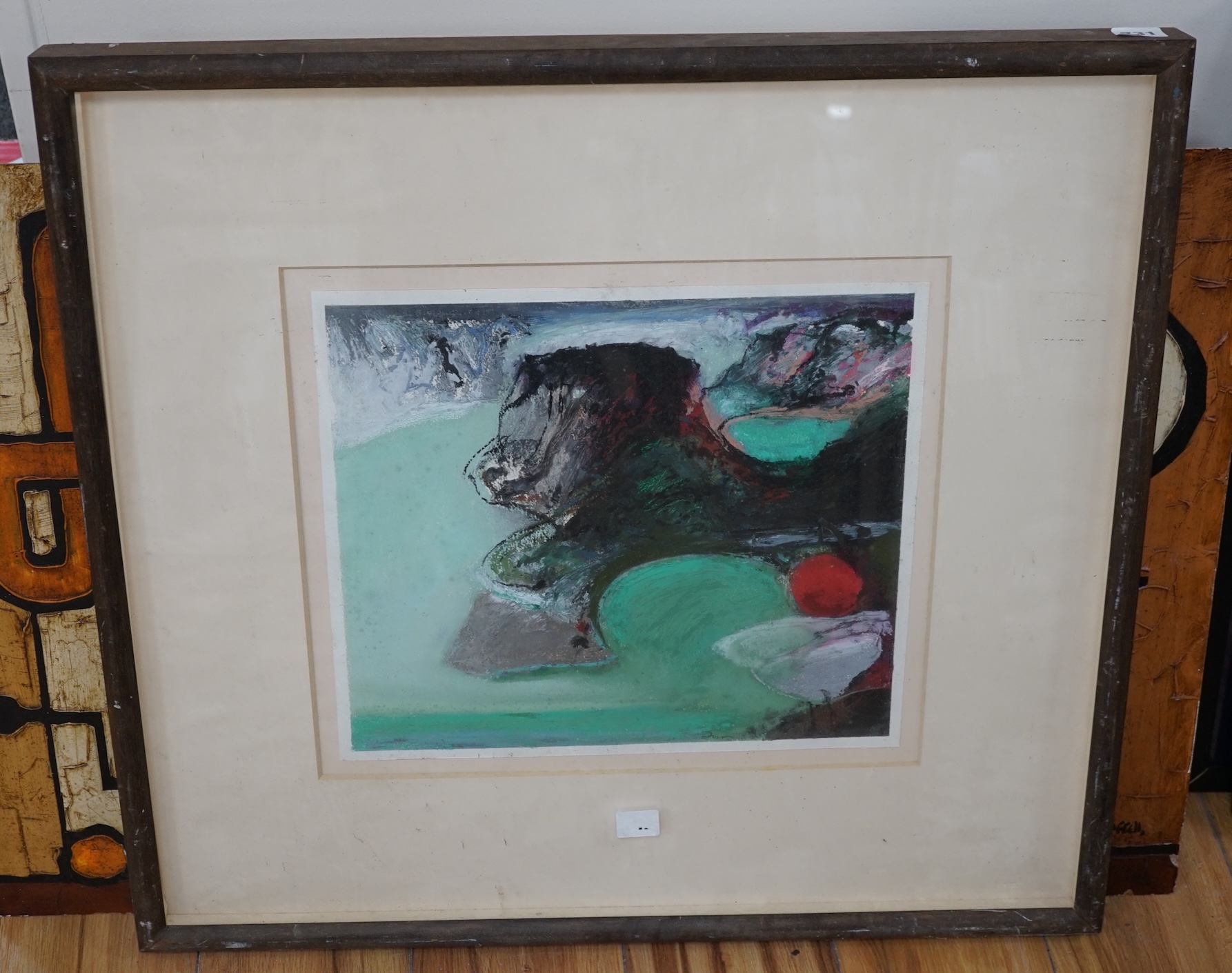 Kenneth Draper R.A. (1944-), pastel on paper, 'Lagoon', signed with Exhibition label verso, 34 x 40cm. Condition - fair to good